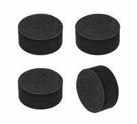 sourcing map Single Sided Speaker Isolation Pads, 35mmx16mm 60 Hardness Round Black Non Slip EVA Acoustic Foam Pads Feet Anti-Vibration Base for Decks Speaker HiFi Sound System, Pack of 4