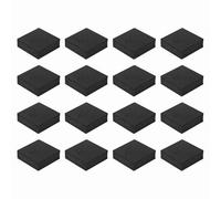 sourcing map Single Sided Speaker Isolation Pads, 60mmx60mmx20mm Square Black Non Slip EVA Acoustic Foam Pads Feet Anti-Vibration Base for Decks Speaker Subwoofer HiFi Sound System, Pack of 16