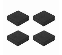 sourcing map Single Sided Speaker Isolation Pads, 60mmx60mmx20mm Square Black Non Slip EVA Acoustic Foam Pads Feet Anti-Vibration Base for Decks Speaker Subwoofer HiFi Sound System, Pack of 4
