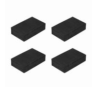 sourcing map Single Sided Speaker Isolation Pads, 80mmx50mmx15mm Square Black Non Slip EVA Acoustic Foam Pads Feet Anti-Vibration Base for Decks Speaker Subwoofer HiFi Sound System, Pack of 4