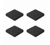 sourcing map Single Sided Speaker Isolation Pads, 80mmx80mmx15mm Square Black Non Slip EVA Acoustic Foam Pads Feet Anti-Vibration Base for Decks Speaker Subwoofer HiFi Sound System, Pack of 4