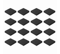 sourcing map Single Sided Speaker Isolation Pads, 80mmx80mmx15mm Square Black Non Slip EVA Acoustic Foam Pads Feet Anti-Vibration Base for Decks Speaker Subwoofer HiFi Sound System, Pack of 16