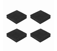 sourcing map Single Sided Speaker Isolation Pads, 80mmx80mmx20mm Square Black Non Slip EVA Acoustic Foam Pads Feet Anti-Vibration Base for Decks Speaker Subwoofer HiFi Sound System, Pack of 4