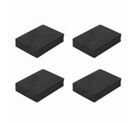 sourcing map Single Sided Speaker Isolation Pads, 90mmx65mmx20mm Square Black Non Slip EVA Acoustic Foam Pads Feet Anti-Vibration Base for Decks Speaker Subwoofer HiFi Sound System, Pack of 4