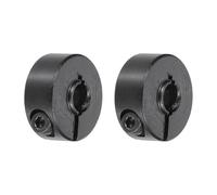 sourcing map Single Split Shaft Collar 1/4"(6mm) Bore Carbon Steel Clamp-On Screw Collar 3/4"(20mm) OD x 3/8"(9mm) H for Drive Shafts Agricultural Implements Machine Tool Black, 2 Pcs