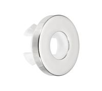 sourcing map Sink Overflow Ring, Universal Sink Overflow Drain Cover, Insert in Hole Single Layer Cap Round Caps for Bathroom Shower Room Kitchen Basin Wash Basin, Silver