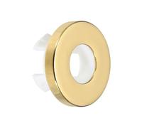 sourcing map Sink Overflow Ring, Universal Sink Overflow Drain Cover, Insert in Hole Single Layer Cap Round Caps for Bathroom Shower Room Kitchen Basin Wash Basin, Gold