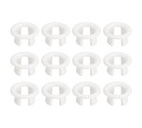sourcing map Sink Trim Overflow Cover, 12Pcs Sink Overflow Rings 25mm Bathroom Kitchen Basin Drain Cover Hole Insert in Round Caps, White