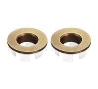 sourcing map Sink Trim Overflow Cover, 2Pcs Sink Overflow Rings Bathroom Kitchen Basin Drain Cover Hole Insert in Round Caps, Bronze