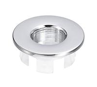 sourcing map Sink Trim Overflow Cover, Sink Overflow Rings Bathroom Kitchen Basin Drain Cover Hole Insert in Round Caps, Silver