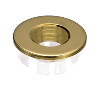 sourcing map Sink Trim Overflow Cover, Sink Overflow Rings Bathroom Kitchen Basin Drain Cover Hole Insert in Round Caps, Gold