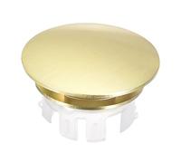 sourcing map Sink Trim Overflow Cover, Sink Overflow Rings Bathroom Kitchen Basin Drain Cover Hole Insert in Round Caps, Gold Tone