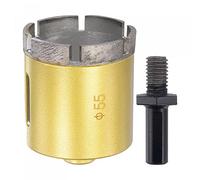 sourcing map Sintered Diamond Core Drill Bits 55mm Hole Saws with M10 Arbor Adapter for Masonry Porcelain Tile Marble Concrete Stone Brick