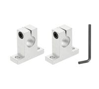 sourcing map SK13 Aluminum Linear Rod Rail Shaft Support, 13 mm ID Linear Rail Mounting Bracket Motion Rod Clamping Guide Support for 3D Printer, Pack of 2