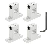 sourcing map SK13 Aluminum Linear Rod Rail Shaft Support, 13 mm ID Linear Rail Mounting Bracket Motion Rod Clamping Guide Support for 3D Printer, Pack of 4