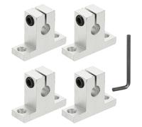 sourcing map SK8 Aluminum Linear Rod Rail Shaft Support, 8 mm ID Linear Rail Mounting Bracket Motion Rod Clamping Guide Support for 3D Printer, Pack of 4