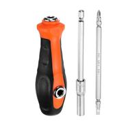 sourcing map SL5/PH2 Double-Ended Screwdriver Bit 1/4" Metric Power Nut Driver Drill Bit 5mm Length Phillips and Slotted Flat Head Screw Driver Drill Bit with 1/4" Hex Screwdriver Bit Handle