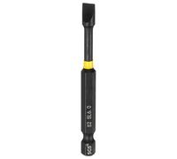 sourcing map SL6 Slotted Impact Screwdriver Bits 6mm Slotted Tip 1/4" Hex Shank 75mm (3") Long Magnetic Flat Head Phosphated S2 Steel Screw Driver Drill Bits Electric Power Tool