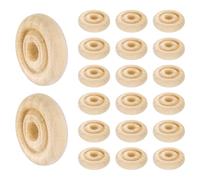 sourcing map Slab Wooden Wheels 7/8" Dia. 1/4" Thick 1/4" Hole, Flat Unfinished Wood Hobby Wheel for Mini Christmas Tree Base DIY Model Cars Trucks, 24pcs