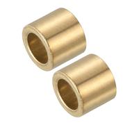 sourcing map Sleeve Bearings,10mm Bore x 16mm OD x 15mm Length Self-Lubricating Cast Brass Bushing Plain Shaft Bearings for Sliding Movements Parts of Machinery(Gold Tone, Pack of 2)
