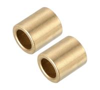 sourcing map Sleeve Bearings,16mm Bore x 20mm OD x 15mm Length Self-Lubricating Cast Brass Bushing Plain Shaft Bearings for Sliding Movements Parts of Machinery(Gold Tone, Pack of 2)