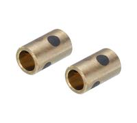 sourcing map Sleeve Bearings 5mm/0.2" Bore,7mm/0.28" OD,12mm/0.47" Height,Wrapped Oilless Bushings Brass Graphite,JDB Oilless Graphite Lubricating Brass Bearing Bushing Sleeve Pack of 2