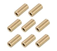 sourcing map Sleeve Bearings,5mm Bore x 8mm OD x 15mm Length Self-Lubricating Cast Brass Bushing Plain Shaft Bearings for Sliding Movements Parts of Machinery(Gold Tone, Pack of 8)