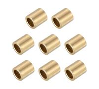 sourcing map Sleeve Bearings,5mm Bore x 9mm OD x 15mm Length Self-Lubricating Cast Brass Bushing Plain Shaft Bearings for Sliding Movements Parts of Machinery(Gold Tone, Pack of 8)