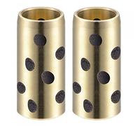 sourcing map Sleeve Bearings 8mm Bore 11mm OD 30mm Length Wrapped Oilless Bushings Brass Graphite 2pcs