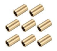 sourcing map Sleeve Bearings,8mm Bore x 10mm OD x 15mm Length Self-Lubricating Cast Brass Bushing Plain Shaft Bearings for Sliding Movements Parts of Machinery(Gold Tone, Pack of 8)