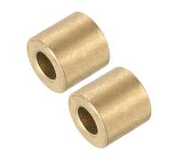 sourcing map Sleeve Bearings,8mm Bore x 16mm OD x 15mm Length Self-Lubricating Cast Brass Bushing Plain Shaft Bearings for Sliding Movements Parts of Machinery(Gold Tone, Pack of 2)