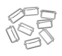 sourcing map Slide Buckle, 8Pcs 1" - Zinc Alloy Triglides Slider, Movable Rectangle Belt Keeper, for Bag Purse Making Replacement Strap Adjuster (Silver)