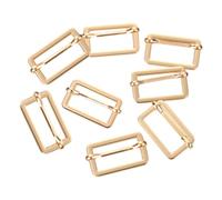 sourcing map Slide Buckle, 8Pcs 4/5" - Zinc Alloy Triglides Slider, Movable Rectangle Belt Keeper, for Bag Purse Making Replacement Strap Adjuster (Gold)