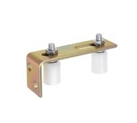 sourcing map Slide Gate Guide Roller 1.6" Adjustable Rollers with L-Shape Bracket for Sliding Door Wheels on Angle Steel Rails and Round Rails, White