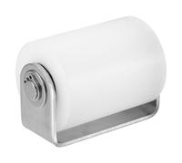 sourcing map Slide Gate Guide Roller, 65mm Nylon Sliding Gate Guider with C Post Welded Bracket, Ball Bearing Side Roller Assembly for Sliding Door 50mm Dia, White