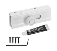 sourcing map Slide Lock, 3 Inch Adhesive Security Barrel Slide Bolt Latch with Screws, Aluminum Alloy Sliding Bolt Locks for Flush or Recessed Doors, Screen, Window, Patio Doors, White