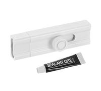 sourcing map Slide Lock, 4 Inch Adhesive Security Barrel Slide Bolt Latch, Aluminum Alloy Sliding Bolt Locks for Flush or Recessed Doors, Screen, Window, Patio Doors, White