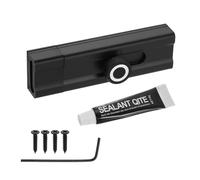 sourcing map Slide Lock, 4 Inch Adhesive Security Barrel Slide Bolt Latch with Screws, Aluminum Alloy Sliding Bolt Locks for Flush or Recessed Doors, Screen, Window, Patio Doors, Black