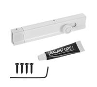 sourcing map Slide Lock, 6 Inch Adhesive Security Barrel Slide Bolt Latch with Screws, Aluminum Alloy Sliding Bolt Locks for Flush or Recessed Doors, Screen, Window, Patio Doors, White