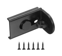 sourcing map Sliding Door Lock, 2.09" 90 Degree Safety Hasp Locking Latch, Stainless Steel Right Angle Security Padlock with Screws for Push/Sliding/Barn Doors and Gate, Black