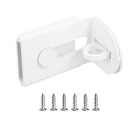 sourcing map Sliding Door Lock, 2.39" 90 Degree Safety Hasp Locking Latch, Stainless Steel Right Angle Security Padlock with Screws for Push/Sliding/Barn Doors and Gate, White