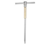 sourcing map Sliding T-Handle Hex Key Wrench 10mm CR-V Metric 3-Way Free Sliding Handle Sleeves for Home Repairs Mechanical Maintenance, Yellow Silver