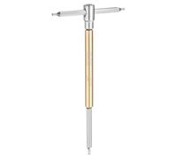 sourcing map Sliding T-Handle Hex Key Wrench 2mm CR-V Metric 3-Way Free Sliding Handle Sleeves for Home Repairs Mechanical Maintenance, Yellow Silver
