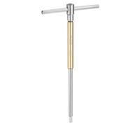 sourcing map Sliding T-Handle Hex Key Wrench 5mm CR-V Metric 3-Way Free Sliding Handle Sleeves for Home Repairs Mechanical Maintenance, Yellow Silver