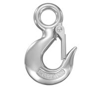 sourcing map Slip Hooks, 3-17/32" 316 Stainless Steel Chain Grab Hooks, 1102 lbs Capacity Eye Lifting Hook Round Fast Eye Safety Snap Hook for Truck Trailer Fishing Boat Crane