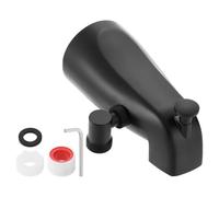 sourcing map Slip on Tub Spout, Bath Slip-On Tub Spout Zinc Alloy Bathtub Faucet with Pull-Up Diverter, Side Shower and Hex Wrench for 1/2 Inch Water Tube for Bathroom Kitchen, Black