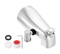 sourcing map Slip on Tub Spout, Bath Slip-On Tub Spout Zinc Alloy Bathtub Faucet with Pull-Up Diverter, Side Shower and Hex Wrench for 1/2 Inch Water Tube for Bathroom Kitchen, Silver