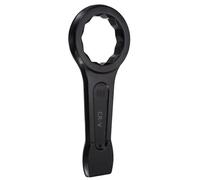 sourcing map Slogging Box End Striking Ring Wrench 110mm Metric CR-V Steel 12-Point Flat Strike Wrench Baking Paint Single Head Spanner Hand Tool for Mechanical Automotive Repair