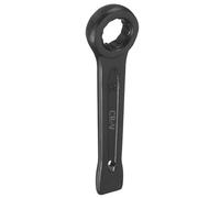 sourcing map Slogging Box End Striking Ring Wrench 22mm Metric CR-V Steel 12-Point Flat Strike Wrench Baking Paint Single Head Spanner Hand Tool for Mechanical Automotive Repair