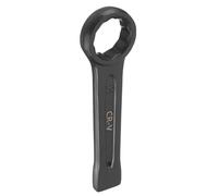 sourcing map Slogging Box End Striking Ring Wrench 38mm Metric CR-V Steel 12-Point Flat Strike Wrench Baking Paint Single Head Spanner Hand Tool for Mechanical Automotive Repair